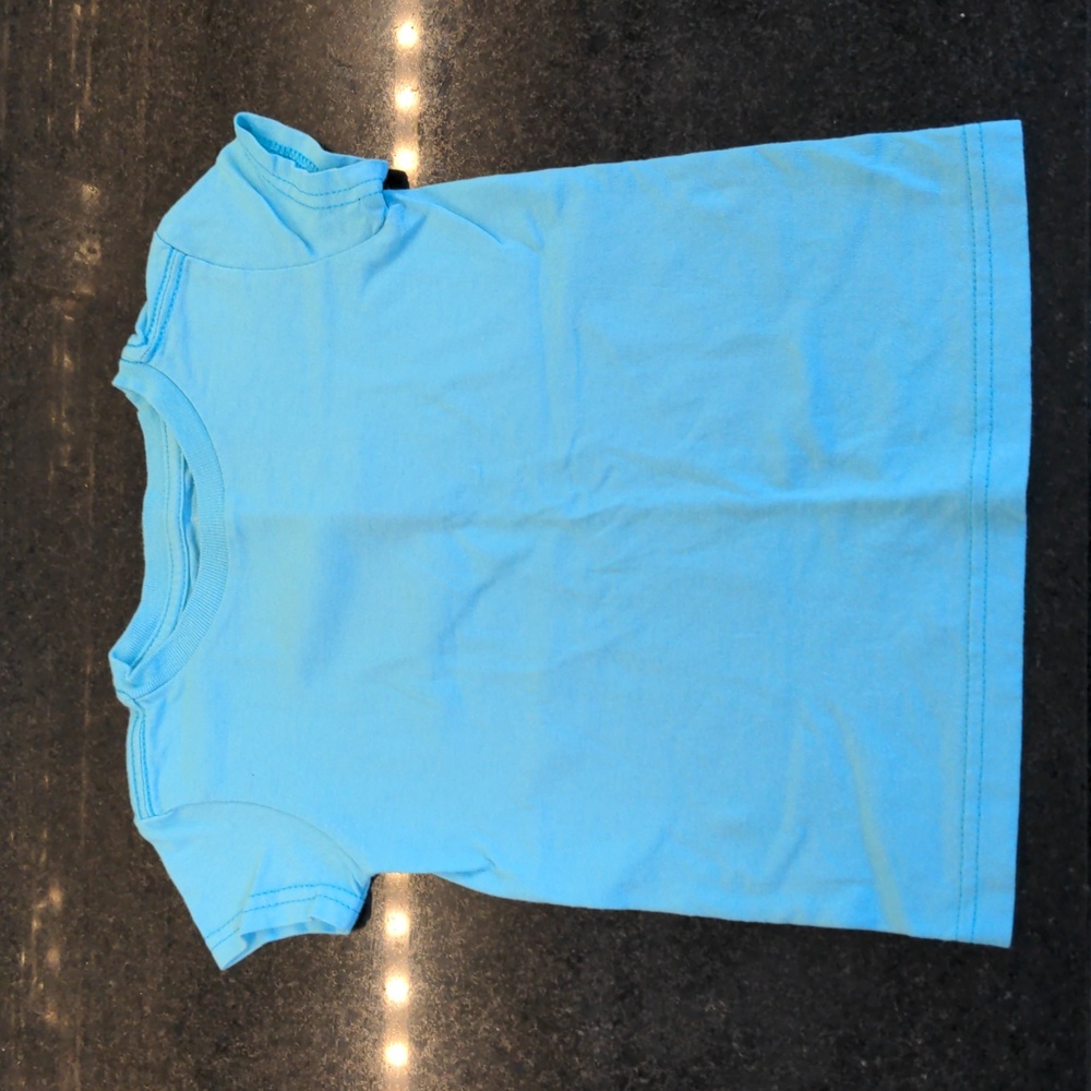 ANVIL KNITWEAR baby tshirt top 0-3 months baby blue crafting blank cotton